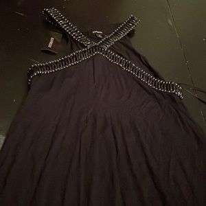 Black Strap mini dress